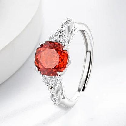 925 Sterling Silver Rose Cut Flower Branch Ring for Women