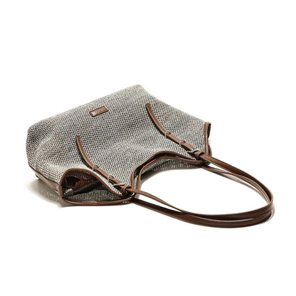 2026 Summer New Styl Mesh-Woven Large Capacity Shoulder Bag Fashionable Single Shoulder Beach Commuter Tote Bag Street Style