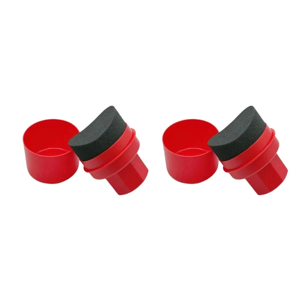 Curved Tire Wax Applicator Sponge with Lid for Tire Dressing & Detailing