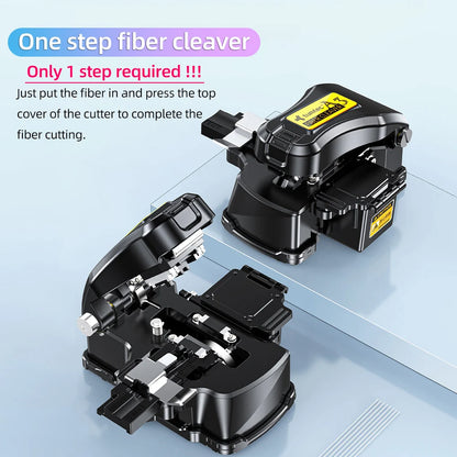 High Precision One-Step Fiber Optic Cleaver for SM/MM Cold Splicing & Fusion Splicing Applications