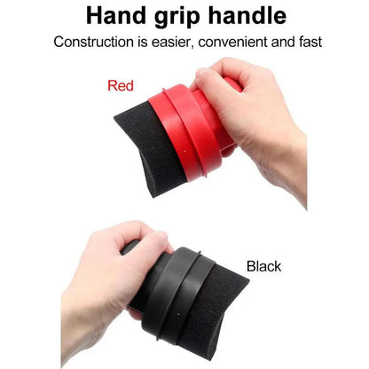 Curved Tire Wax Applicator Sponge with Lid for Tire Dressing & Detailing