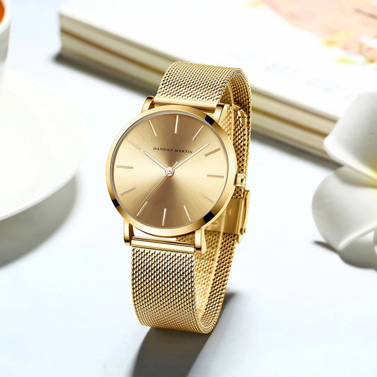 Premium Rose Gold Quartz Stainless Steel Watch