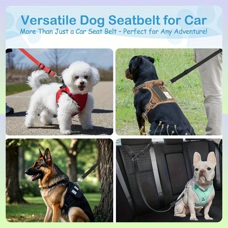 Adjustable Dog Car Seat Belt Leash