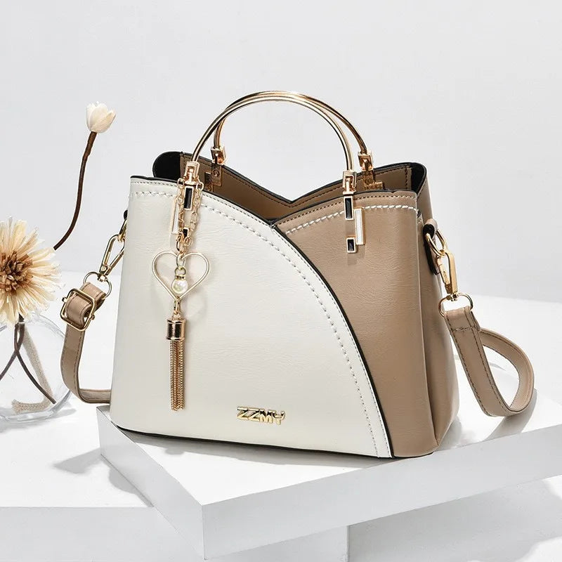 European and American trend handbags fashion color matching Korean version contrasting colors large-capacity women's bags fashio