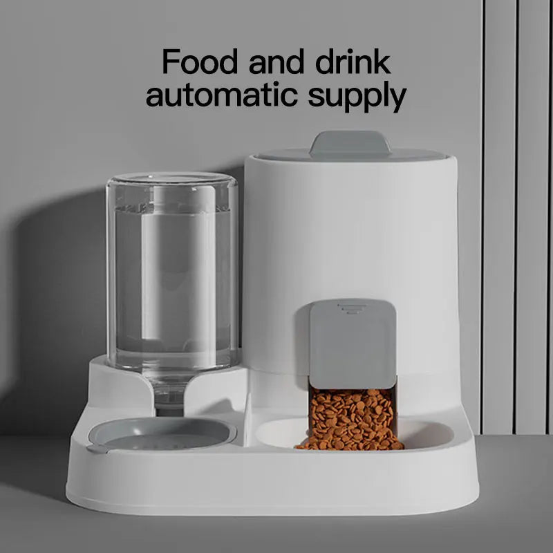 Large Capacity Automatic Gravity Pet Feeder & Water Dispenser
