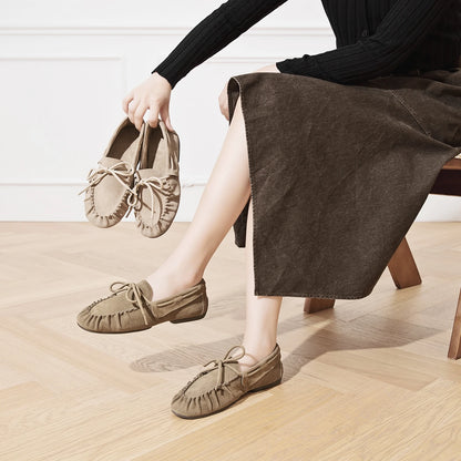 Premium Handcrafted Pleated Leather Loafers