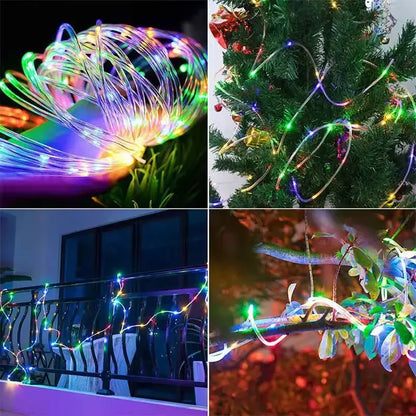 Solar LED Rope String Lights for Outdoor