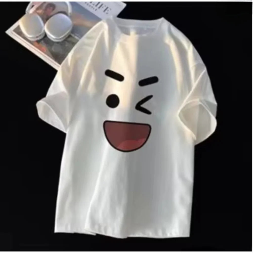 Anime Print Cotton Streetwear T-Shirt