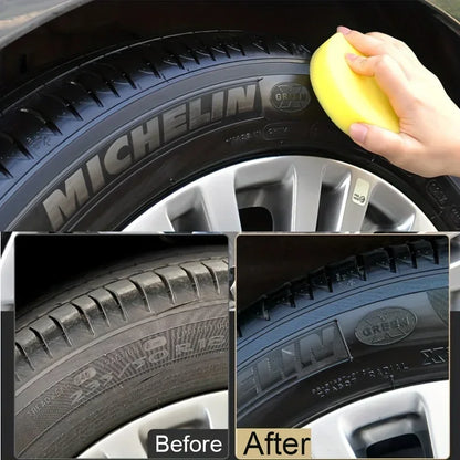 Black Tire Wax for Long-Lasting Shine, Tire Protection & Crack Prevention