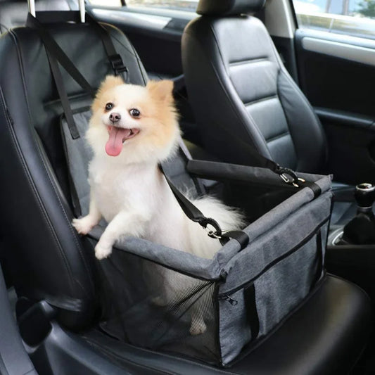 Foldable Pet Car Seat with Safety Harness