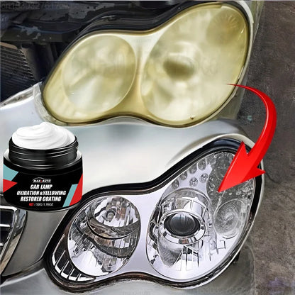 Car Headlight Restoration & Polishing Kit with Scratch Remover and Oxidation Cleaner