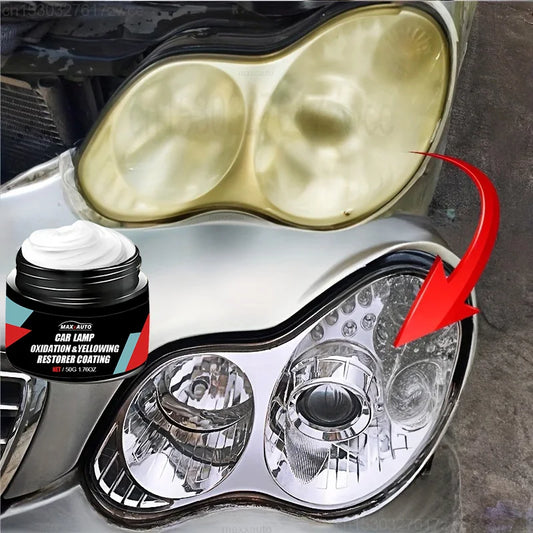Car Headlight Restoration & Polishing Kit with Scratch Remover and Oxidation Cleaner