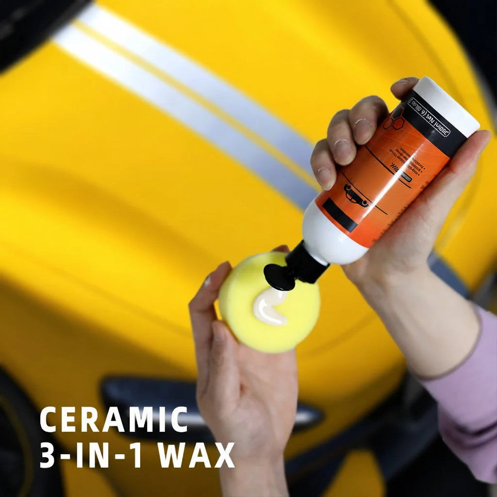 HydroShine 3-in-1 Ceramic Wax with Scratch, Swirl Mark & Oxidation Remover for Paint Protection