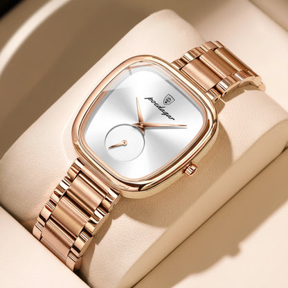 Luxury Stainless Steel Quartz Wrist Watch with Water Resistance