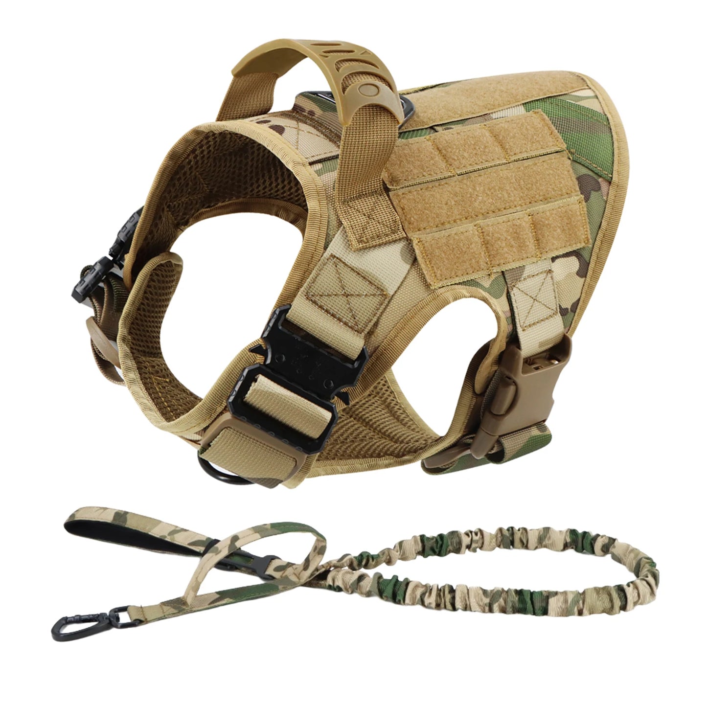 Heavy-Duty Tactical Dog Harness & Leash Set