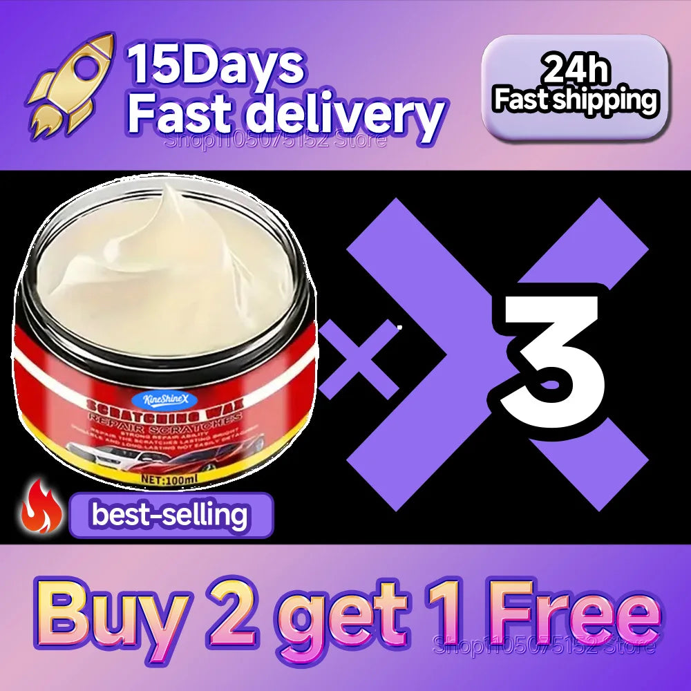 Car Scratch Remover & Nano Ceramic Coating Wax for Paint Repair, Surface Restoration & Gloss Enhancement