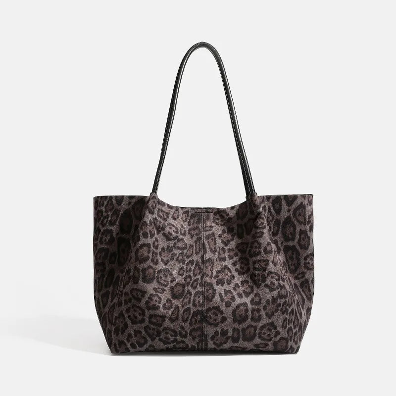 Vintage Suede Tote Bag Set Large Handbags Shoulder Bag with Zipper Pouch, Retro Faux Suede Composite Bag Handbag Purse for Women