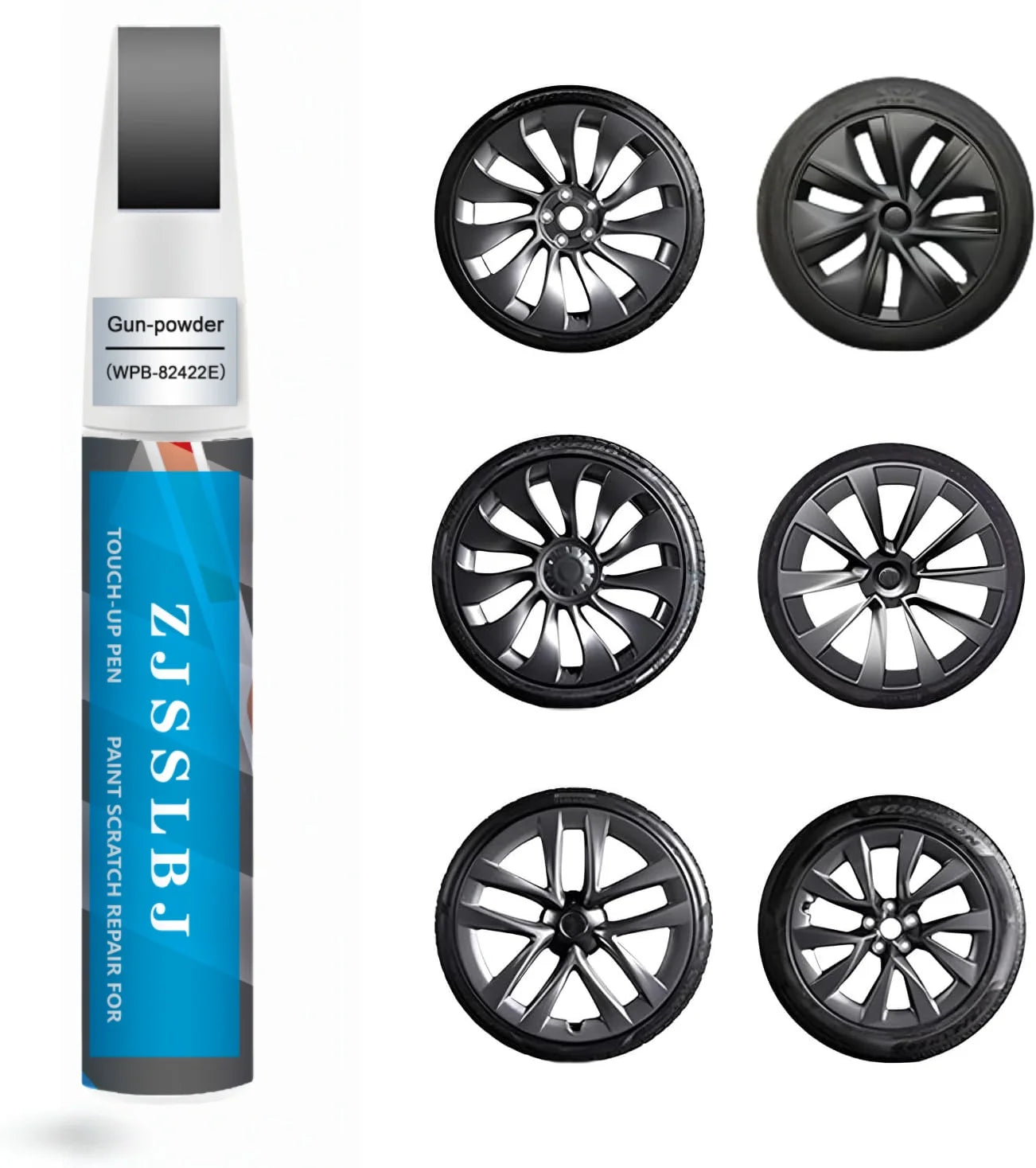 2-in-1 Touch Up Paint Pen & Brush Scratch Repair Kit for Tesla Model Y, 3, S & X