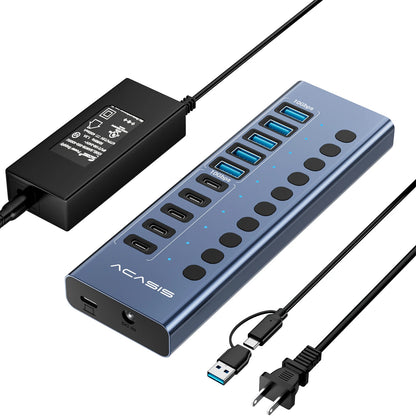 10Gbps Multi-Port USB Hub with Individual Switches