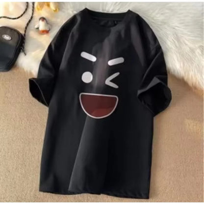 Anime Print Cotton Streetwear T-Shirt