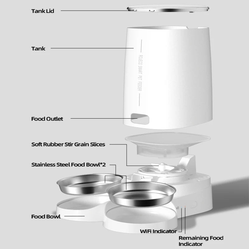 Smart WiFi Automatic Double Pet Feeder