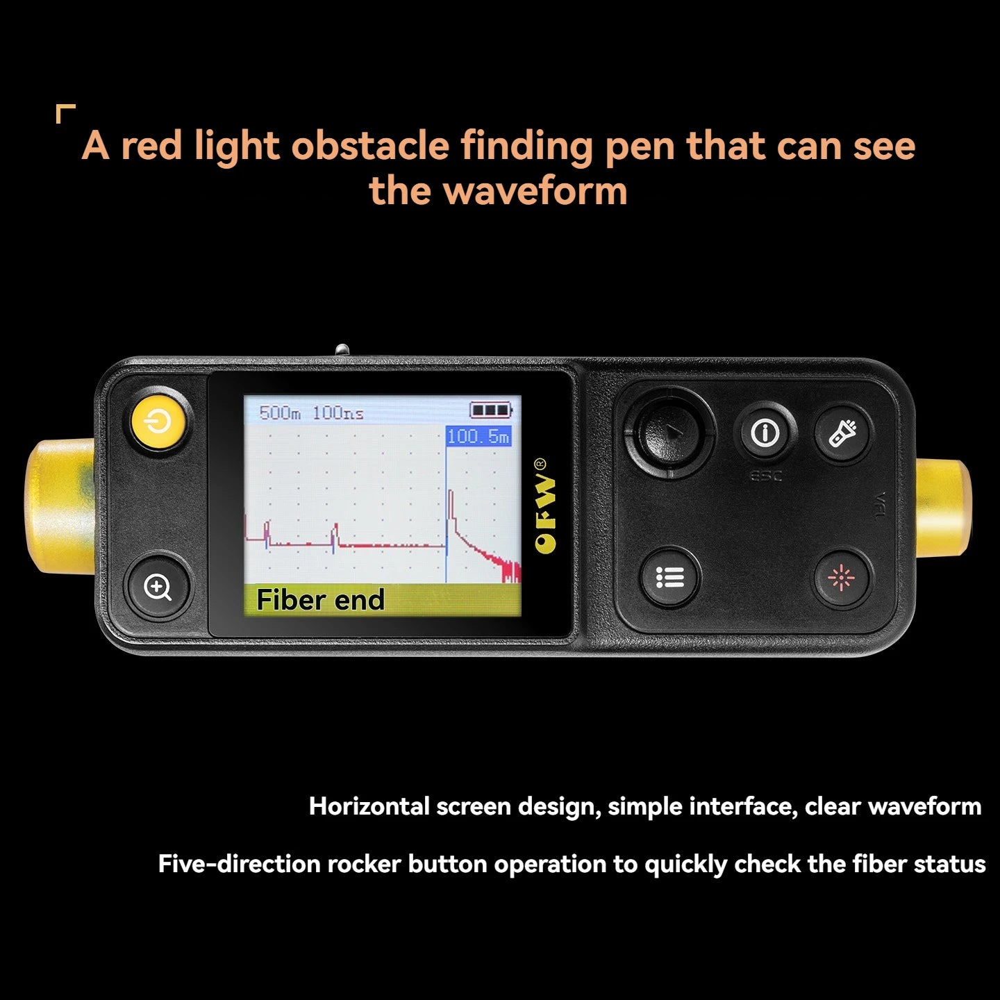 0KM Optical Fiber Fault Locator with 10mW VFL for FTTH, FTTB & Fiber Breakpoint Testing
