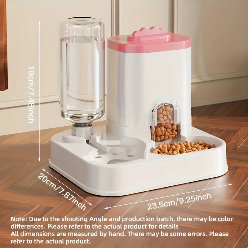 Large Capacity Automatic Gravity Pet Feeder & Water Dispenser