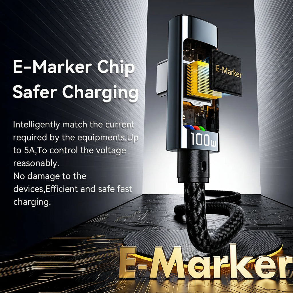 100W USB-C Fast Charging Cable with Display