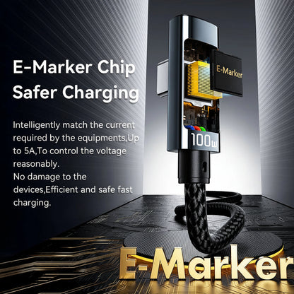 100W USB-C Fast Charging Cable with Display