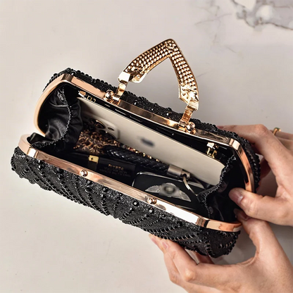 Silver Party Bag Diamond Wedding Inspired Designer Handbags for Women V Hasp Luxury Quality  Rhinestone Shoulder Crossbody Bags