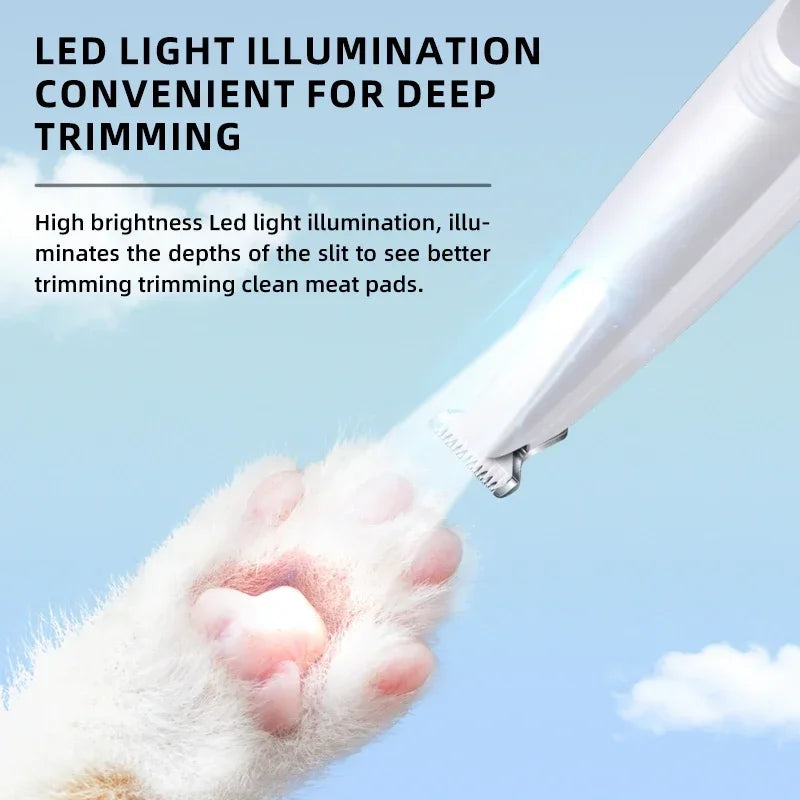 LED Dog Paw Trimmer with Type-C Charging