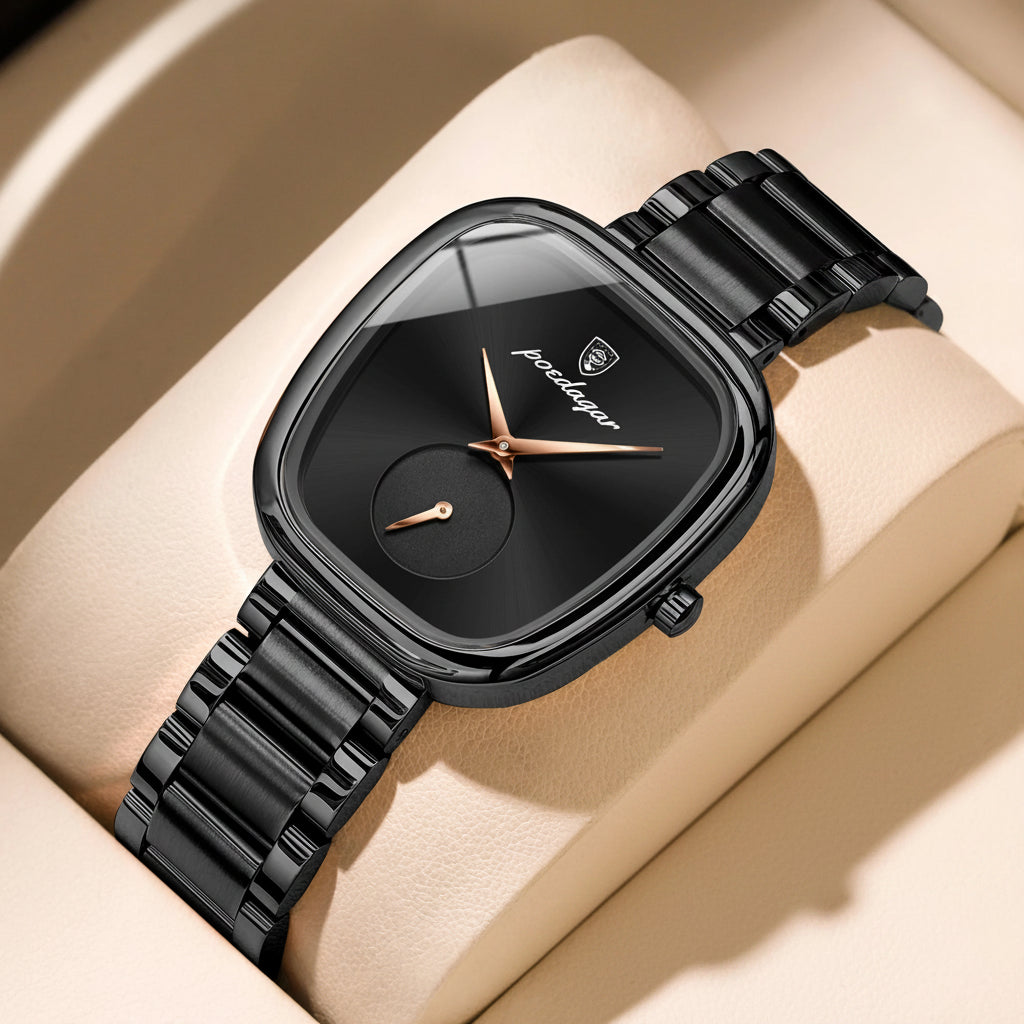 Luxury Stainless Steel Quartz Wrist Watch with Water Resistance