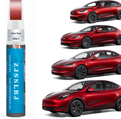 2-in-1 Touch Up Paint Pen & Brush Scratch Repair Kit for Tesla Model Y, 3, S & X