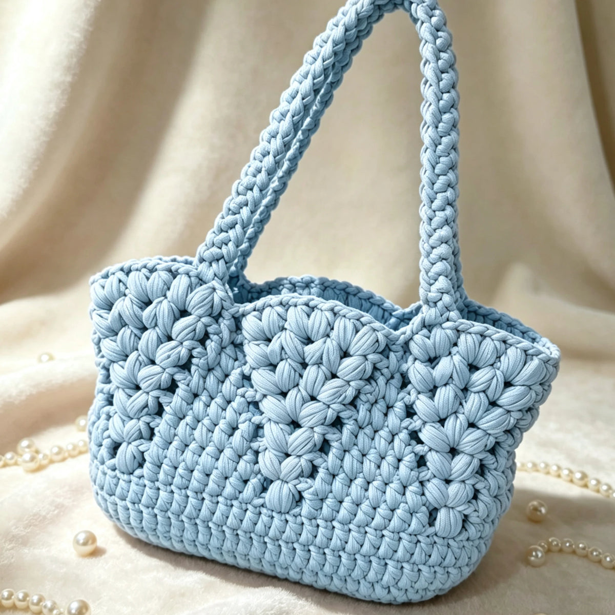 Handmade Crochet Woven Tote Bag