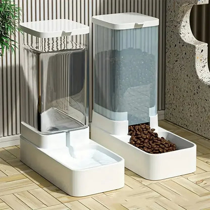 Automatic Gravity Pet Food & Water Dispenser Set