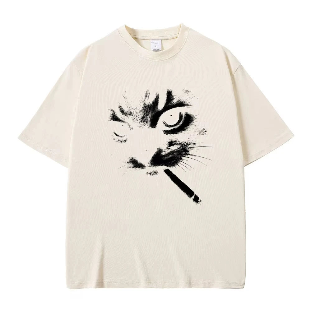 Cartoon Graphic Cotton Short Sleeve T-Shirt