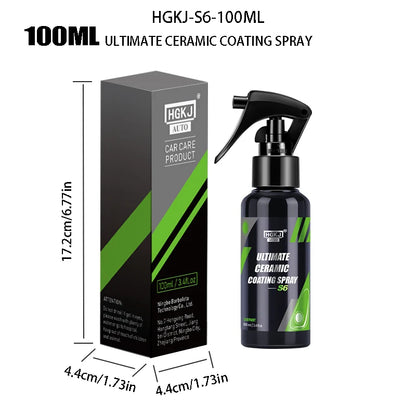Ultimate Nano Ceramic Coating Spray with Super Hydrophobic Protection, High Gloss Shine & Paint Surface Enhancement