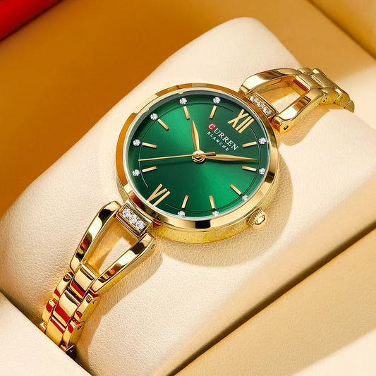 Luxury Stainless Steel Quartz Wrist Watch with Elegant Bracelet Design