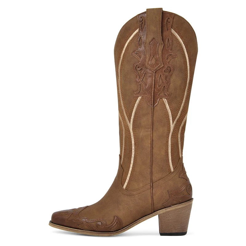 Premium Pointed Toe Embroidered Western Cowboy Boots