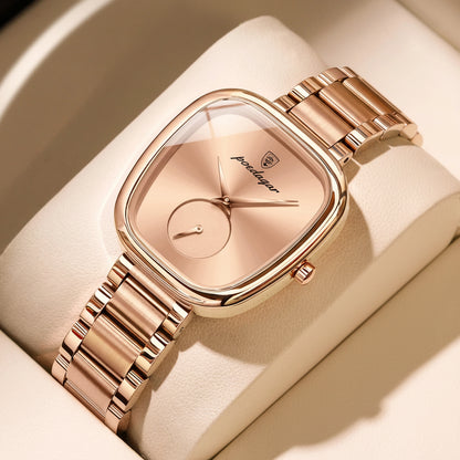 Luxury Stainless Steel Quartz Wrist Watch with Water Resistance
