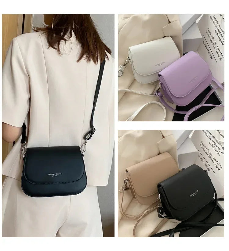 PU Leather Saddle Handbag