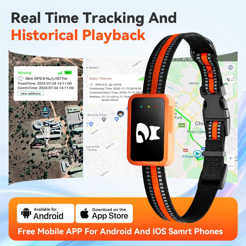 4G GPS Pet Tracker Collar with Health Monitor
