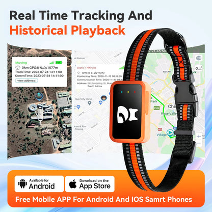 4G GPS Pet Tracker Collar with Health Monitor
