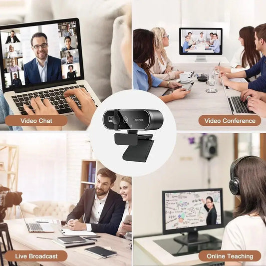 4K Ultra HD Webcam with Autofocus & Microphone