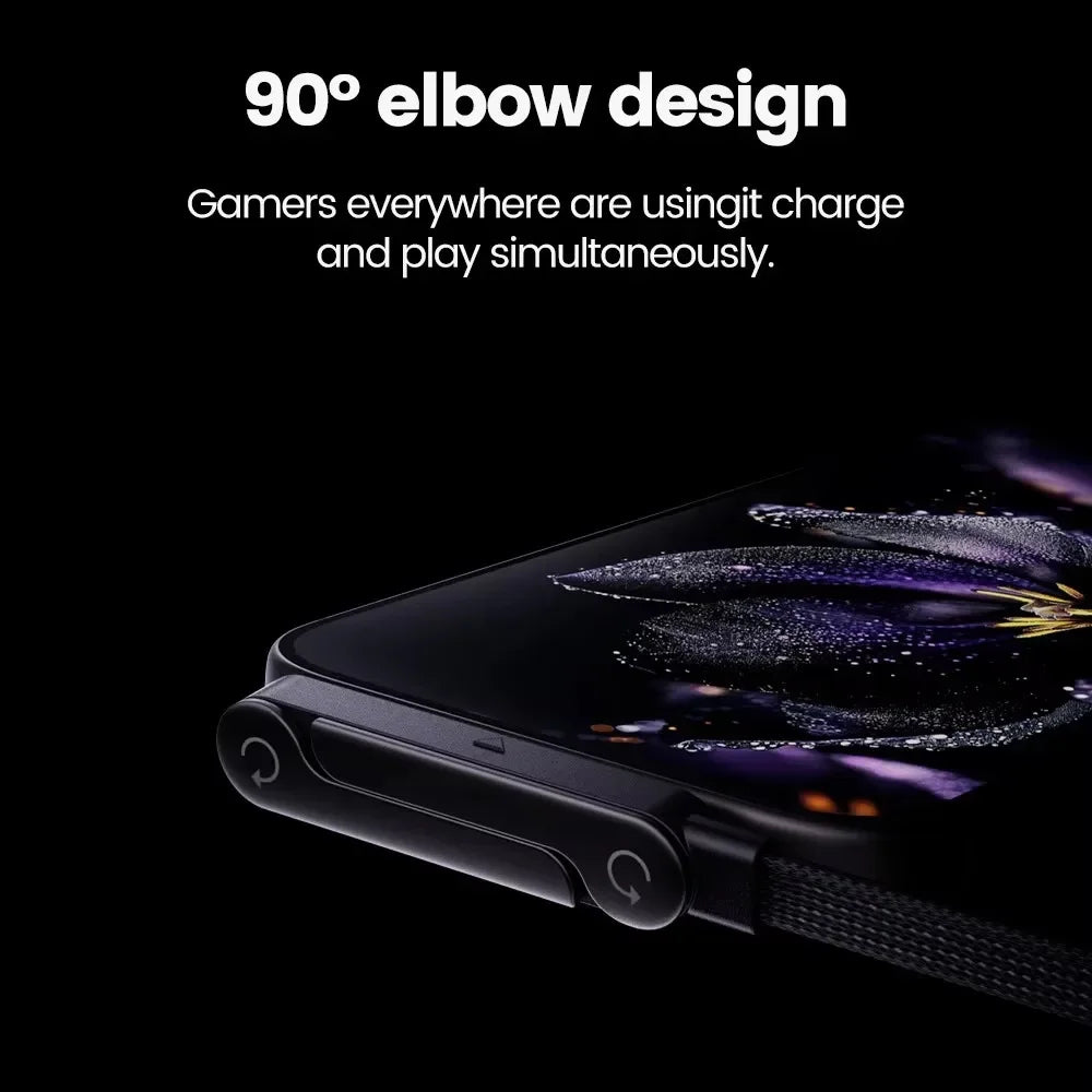 240W 2-in-1 USB to USB-C Fast Charging Cable with Foldable Stand
