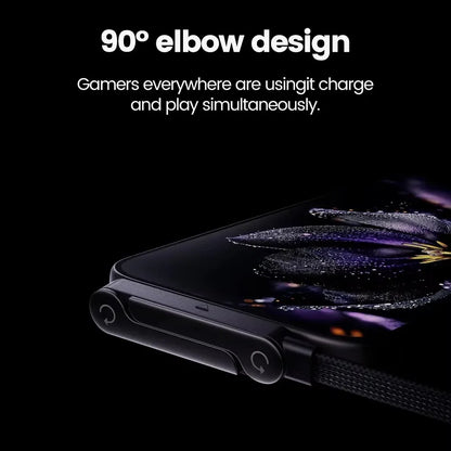240W 2-in-1 USB to USB-C Fast Charging Cable with Foldable Stand