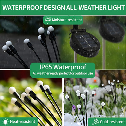 8-Head Solar Firefly Garden Lights