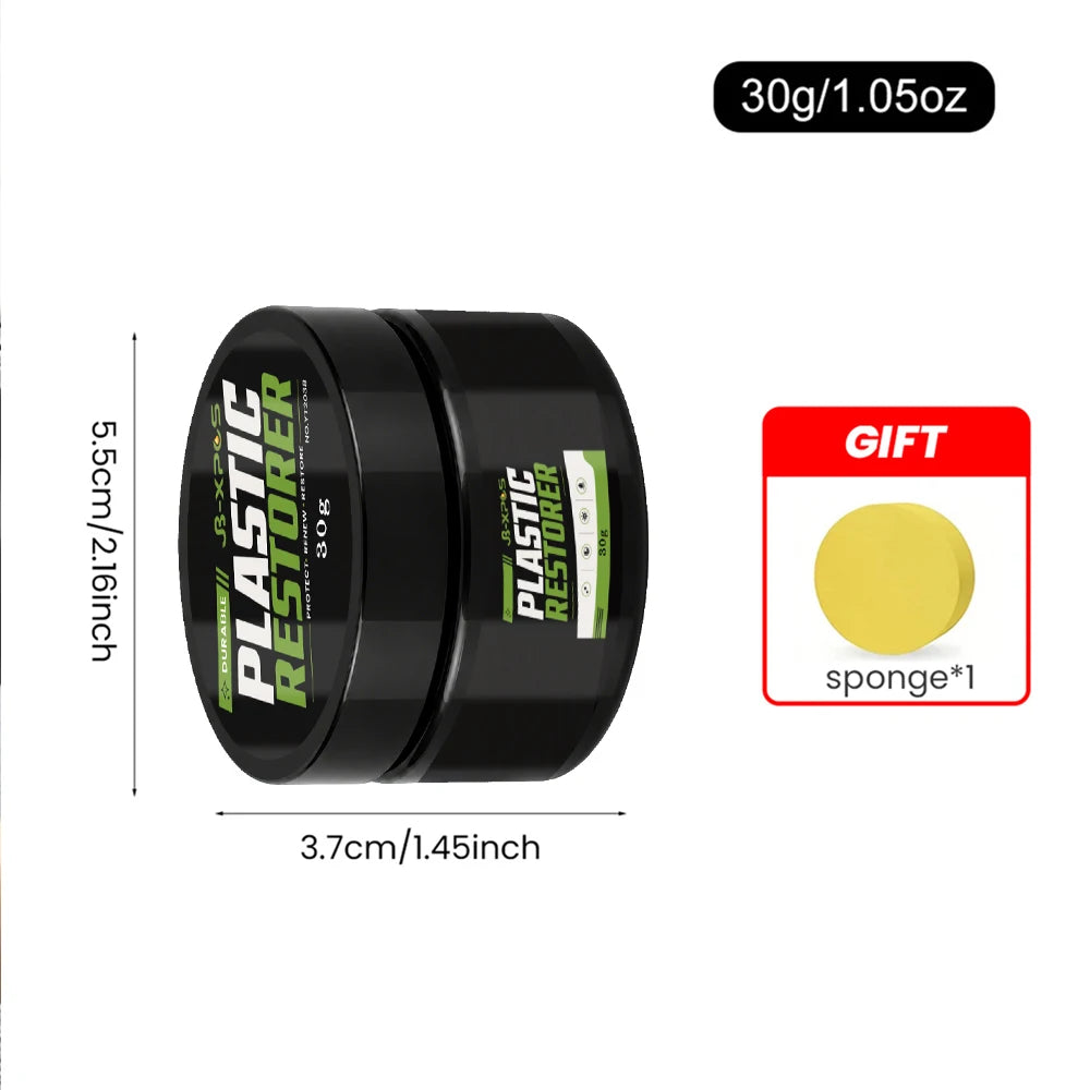 Car Plastic Restorer Paste for Exterior Trim Restoration, Gloss Enhancement & Protective Coating
