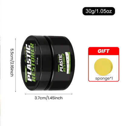 Car Plastic Restorer Paste for Exterior Trim Restoration, Gloss Enhancement & Protective Coating