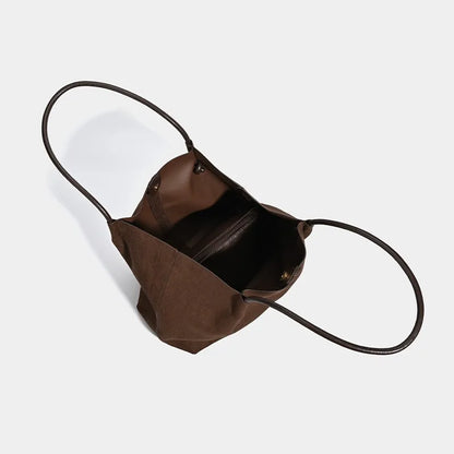 Vintage Suede Tote Bag Set Large Handbags Shoulder Bag with Zipper Pouch, Retro Faux Suede Composite Bag Handbag Purse for Women